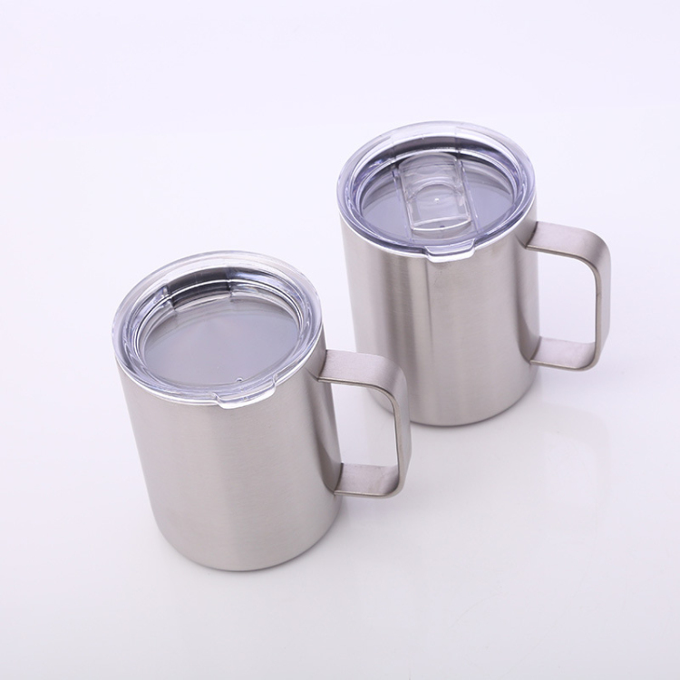 stainless steel mug with handle
