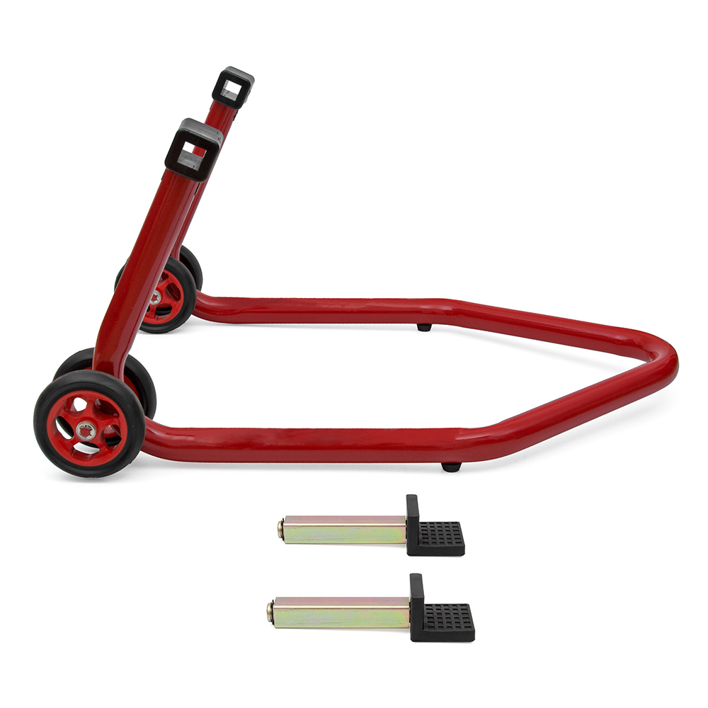 ユニバーサルバイクスタンドリアスプールパドックスイングアームリフトバイクのリアホイールオレンジ