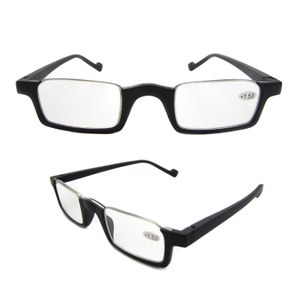 Mens half frame reading glasses spring hinge readers for men 