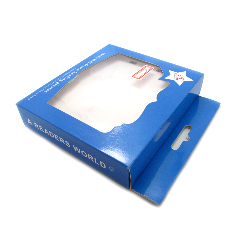 Paper box package with clear pvc window display package box