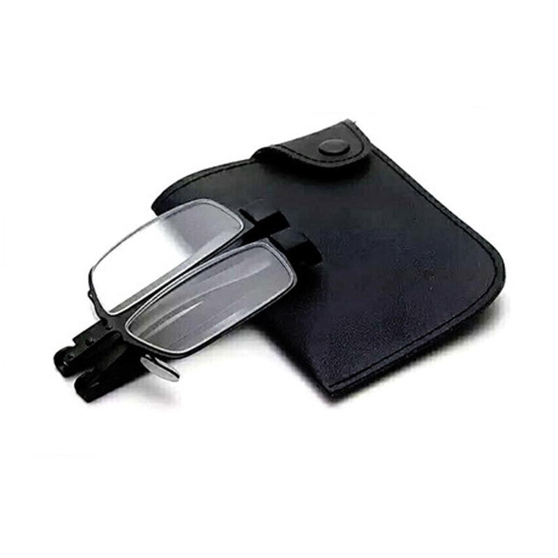 Foldable reading glasses with pouch