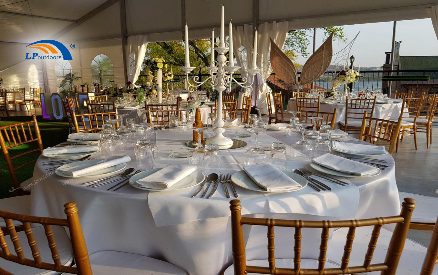 Romantic event tent with furitures