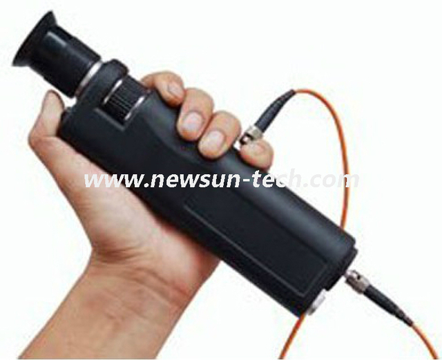 NS-HHM04 400X Handheld Fiber Optic Inspection Microscope with 2.5mm & 1.25mm Adapters for LC/SC/ST/FC Connectors