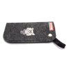 Felt cloth glasses pouch with snap fastener