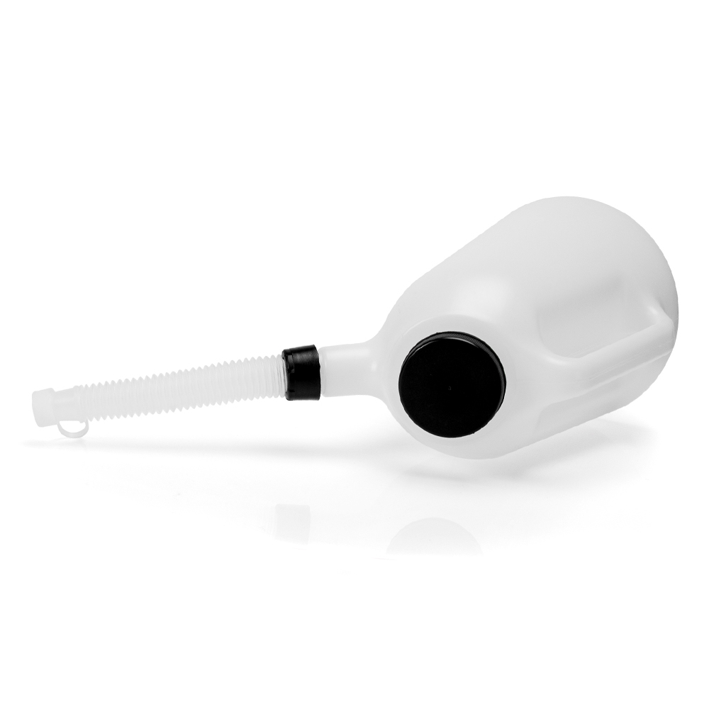 プラスチック製のジェリー燃料缶5L白/赤/黒キャップ