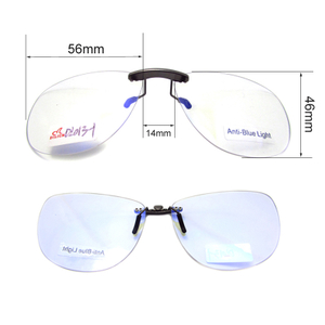 Aviator anti blue light blocking clip ons