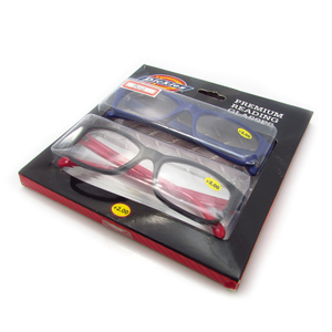 Display paper box with clear pvc window case for reading glasses eyewear package