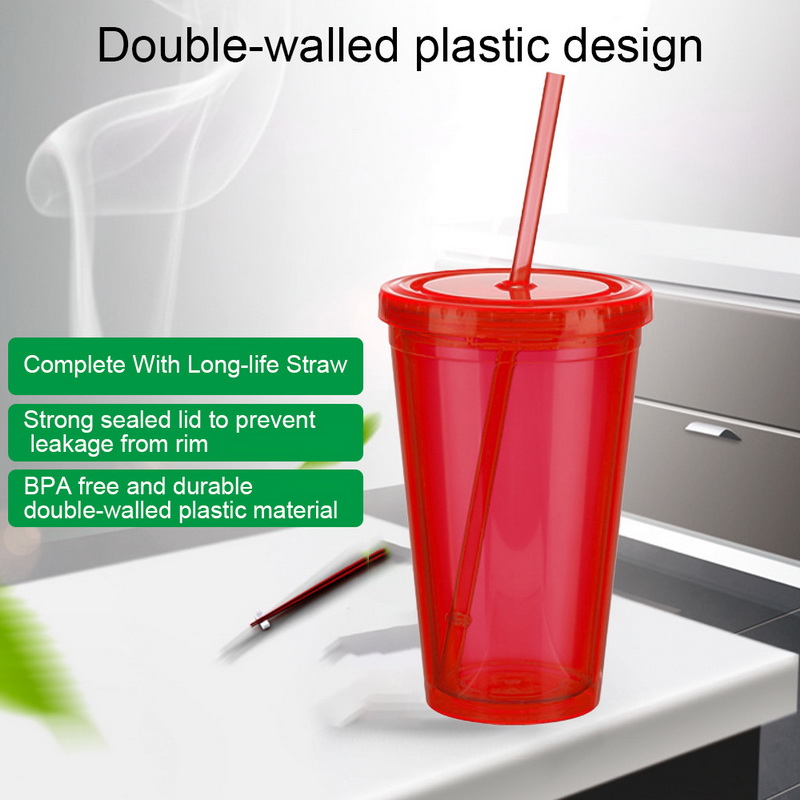 Plastic Straw Cup