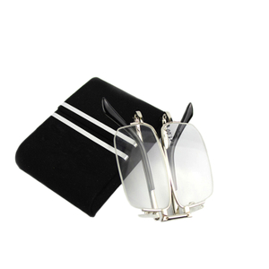 Unisex Folding Metal Reading Glasses Presbyopia Eyeglasses Includes Glasses Case