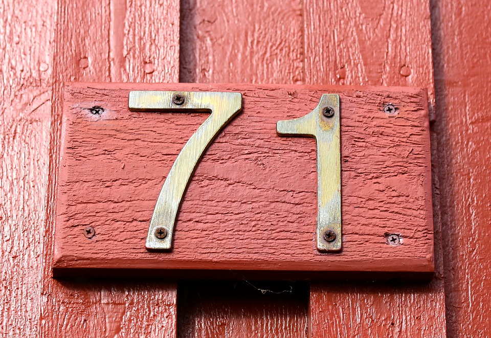 22-2- chrome door numbers and letters