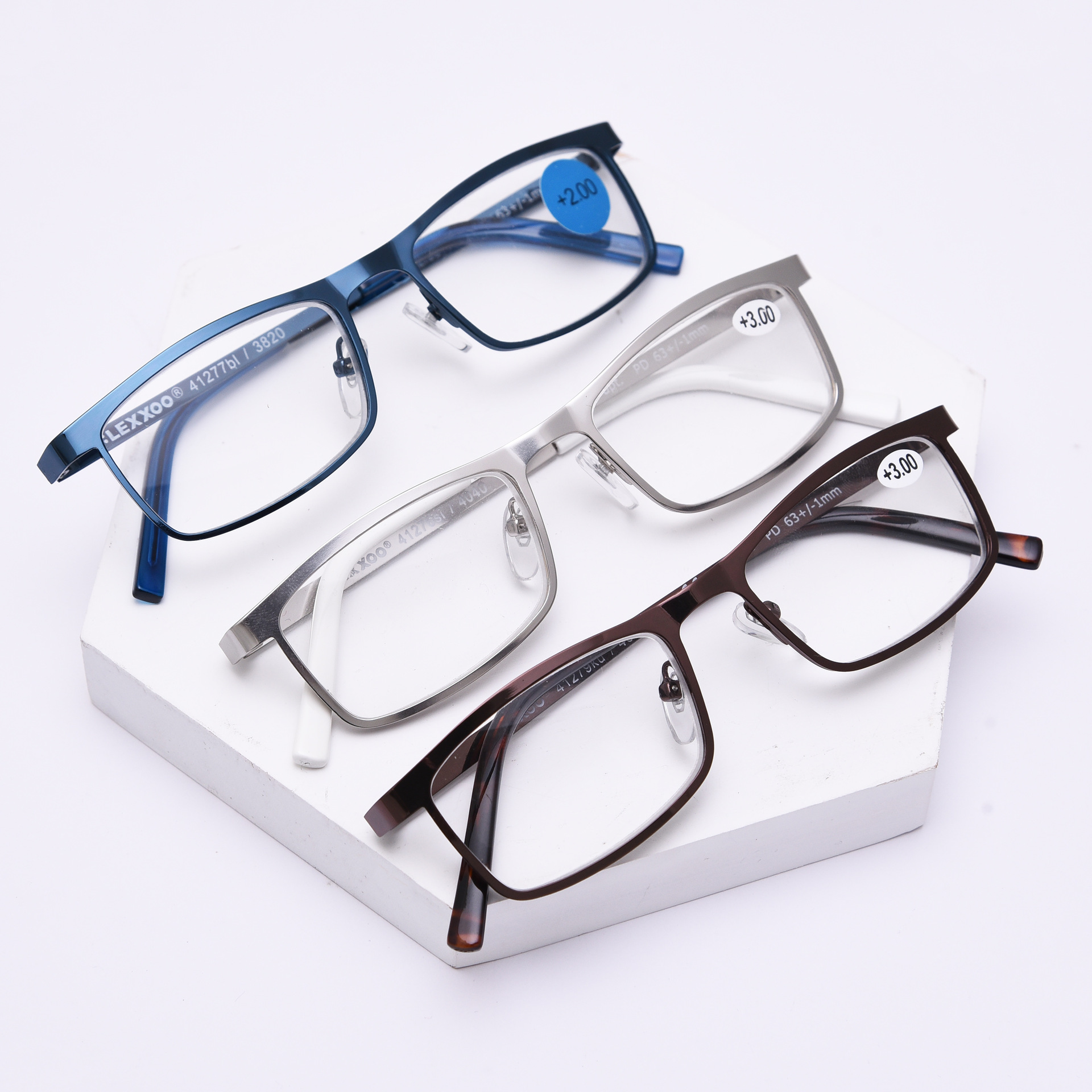 Rectangle Metal reading glasses