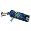 Chinese style cloth glasses bag with zipper