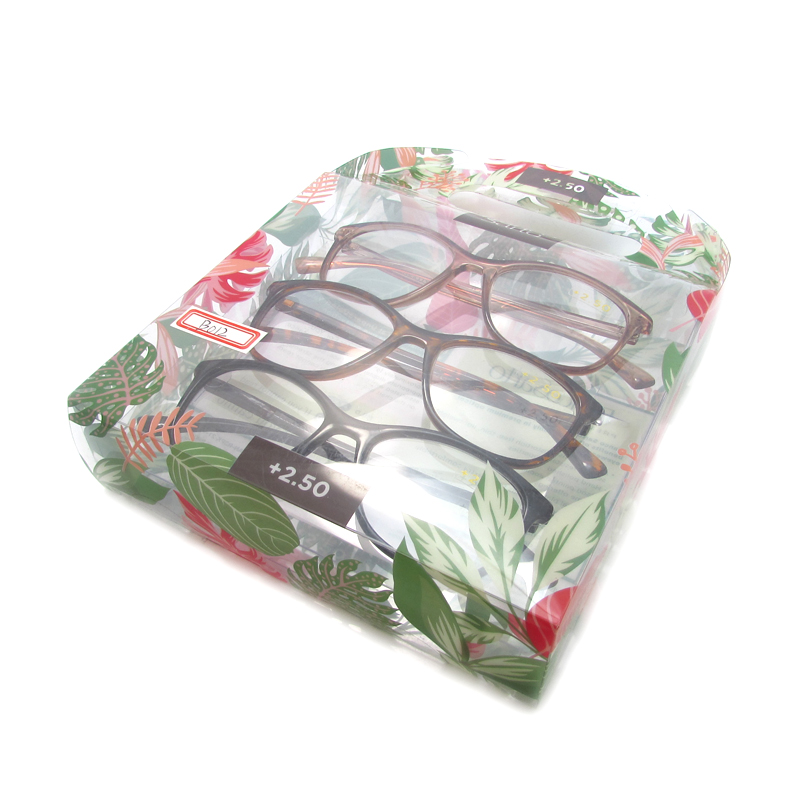 PVC display box for reading glasses packaging eyeglasses case