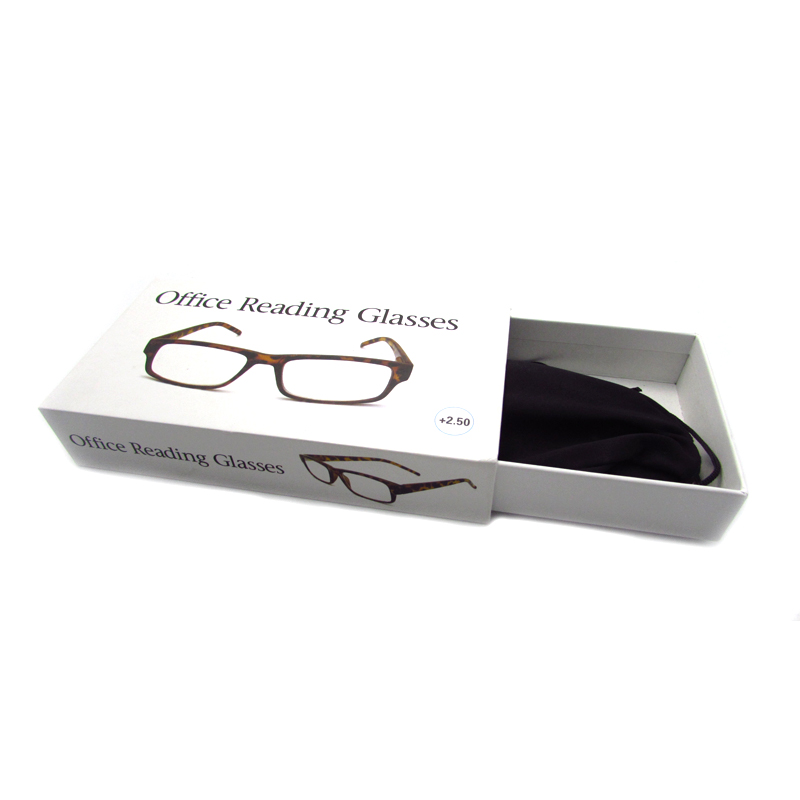 Cardboard drawer type glasses case hard eyeglasses box portable travel glasses accessories