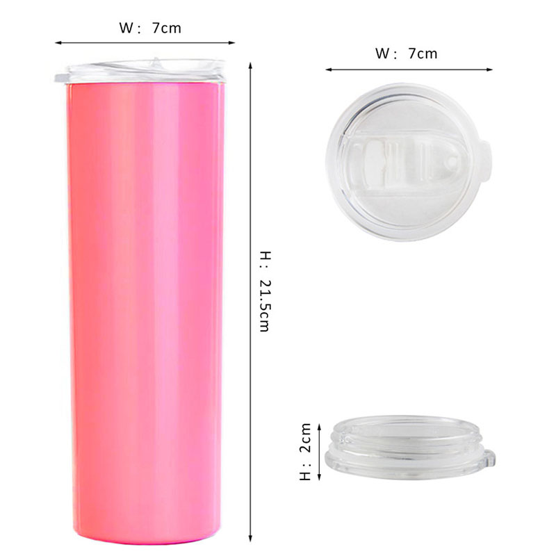 20oz Slim Tumblers with Lids And Straws Travel Stainless Steel Double Vacuum Insulated Unbreakable Cup for Coffee