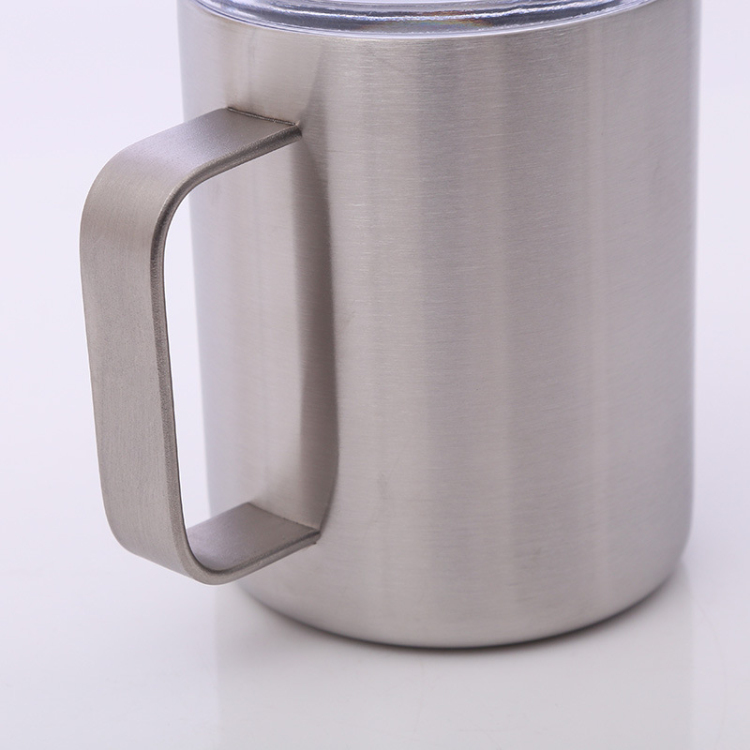 stainless steel mug with handle