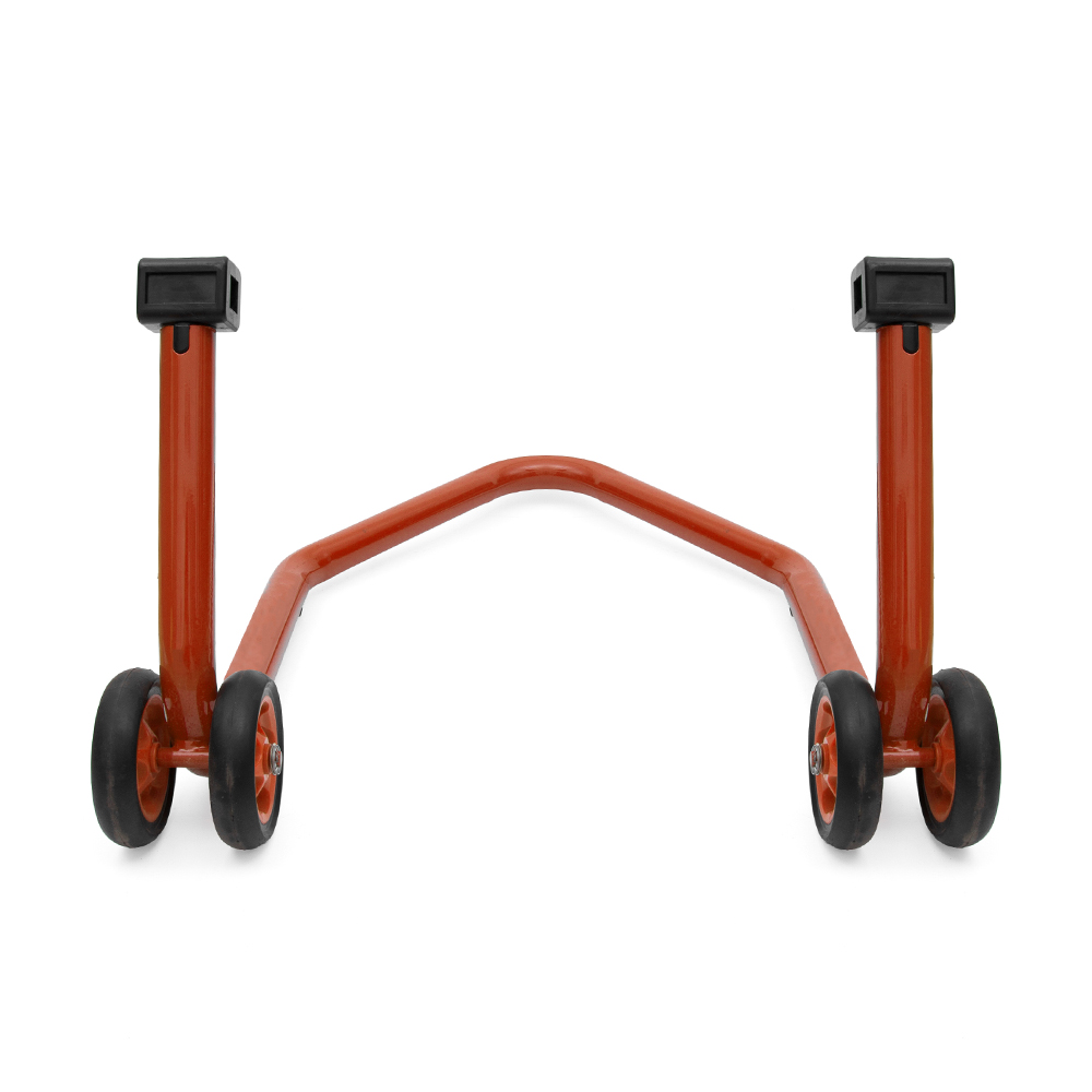 ユニバーサルバイクスタンドリアスプールパドックスイングアームリフトバイクのリアホイールオレンジ