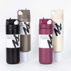 Custom Sport 550ml Stainless Steel Double Wall Insulated Thermal Vacuum Flask Hot And Cold Water Bottle With Handle And Straw