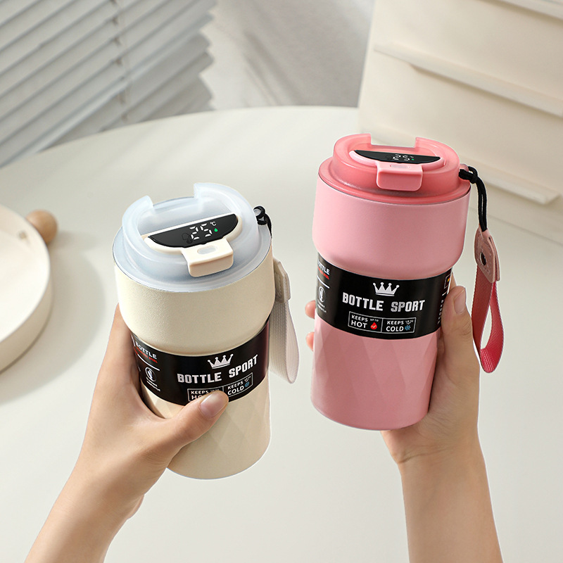 New Style 510ml Coffee Cup Vacuum Insulated Mug LED Touch Digital Display Temperature Smart Tumbler with Screw Lid