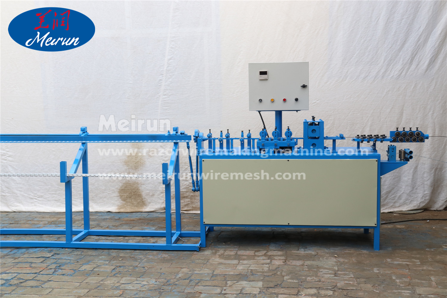Barrier Concertina Razor Barbed Wire Fence Making Straightener And Cutting Machine 