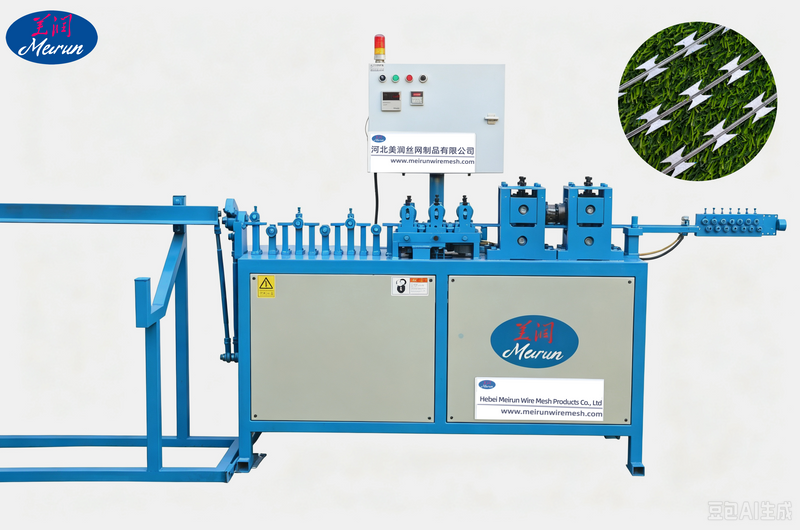  Galvanized Steel& Stainless Steel Straightened line razor wire Making Machine with Customizable Blade Types