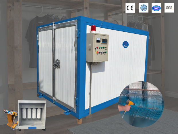 Automatic Clothes Hanger PVC Powder Coating Line with Heating Oven for Sale