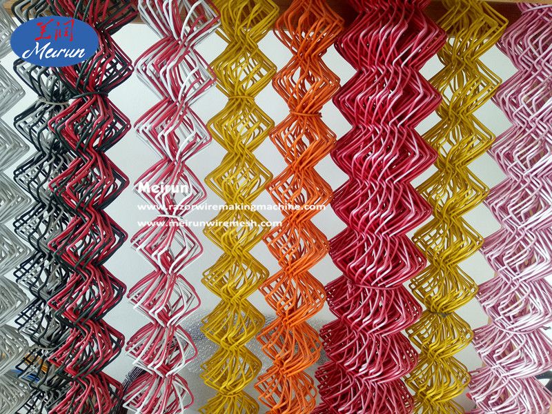 Automatic Clylone Wire Mesh Machine Chain Link Fence Double Spiral Diamond Wire Mesh Making Machine