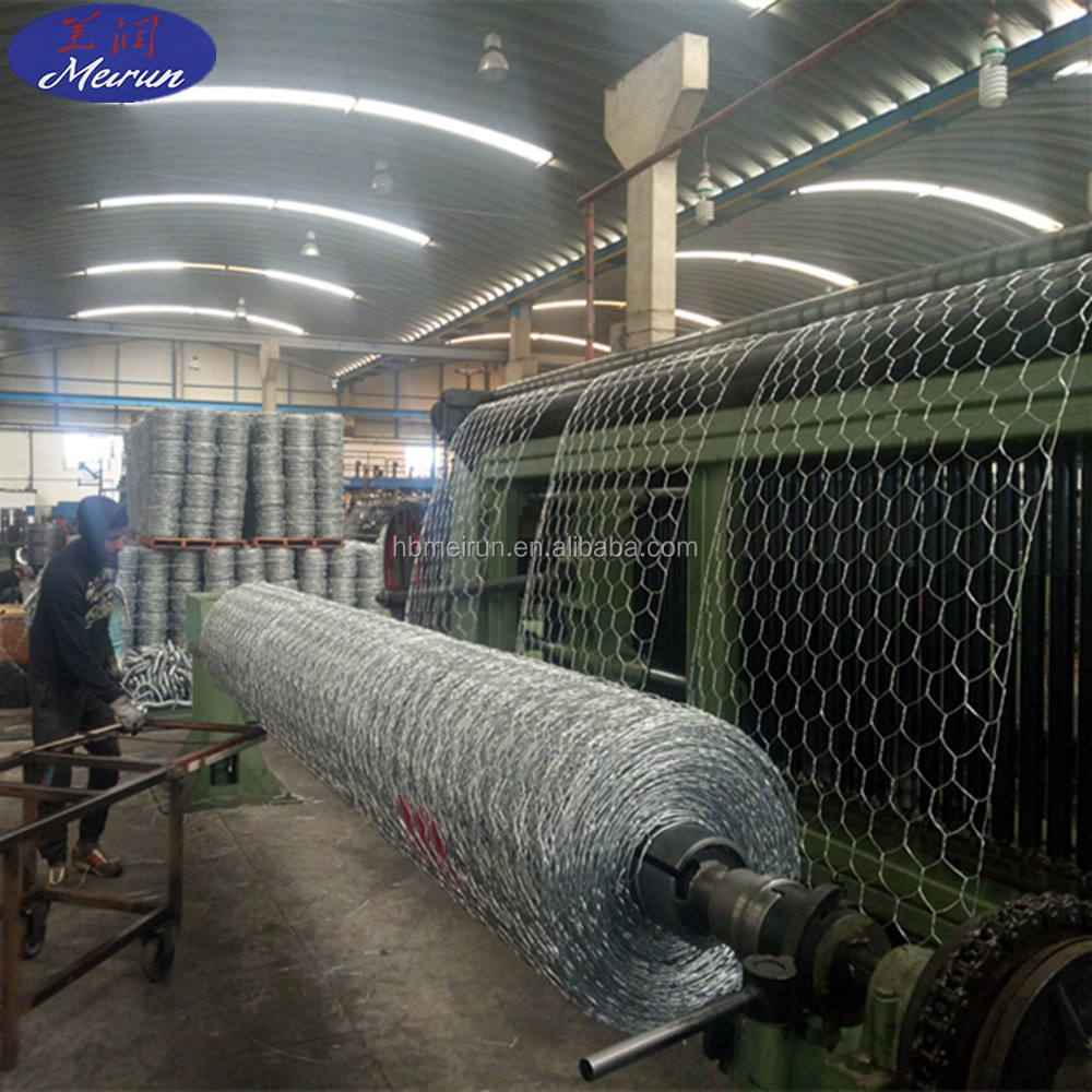 Best Quality Galvanized Wire / PVC Wire Gabion Mesh Making Machine Gabion Cage Machine Hexagonal Mesh Machine