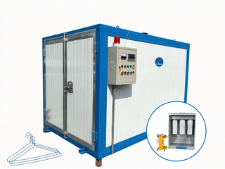 Customizable Clothes Hanger Electrostatic Powder Painting System with Manual Spray Gun Factory Direct