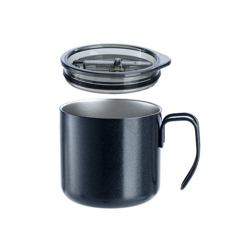 350ml Customized Logo Wholesale Double Walled Coffee Tumbler Stainless Steel Camping Mug with Lid