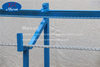 Razor barbed wire mesh panel fence welded Aligning and cutting machine 