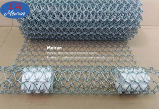 Stainless Steel Spiral Woven Wire Mesh Conveyor Belt Machine 