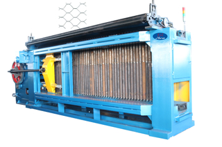 CNC Straight And Reverse Twisted Gabion Hexagonal Wire Netting Machine 