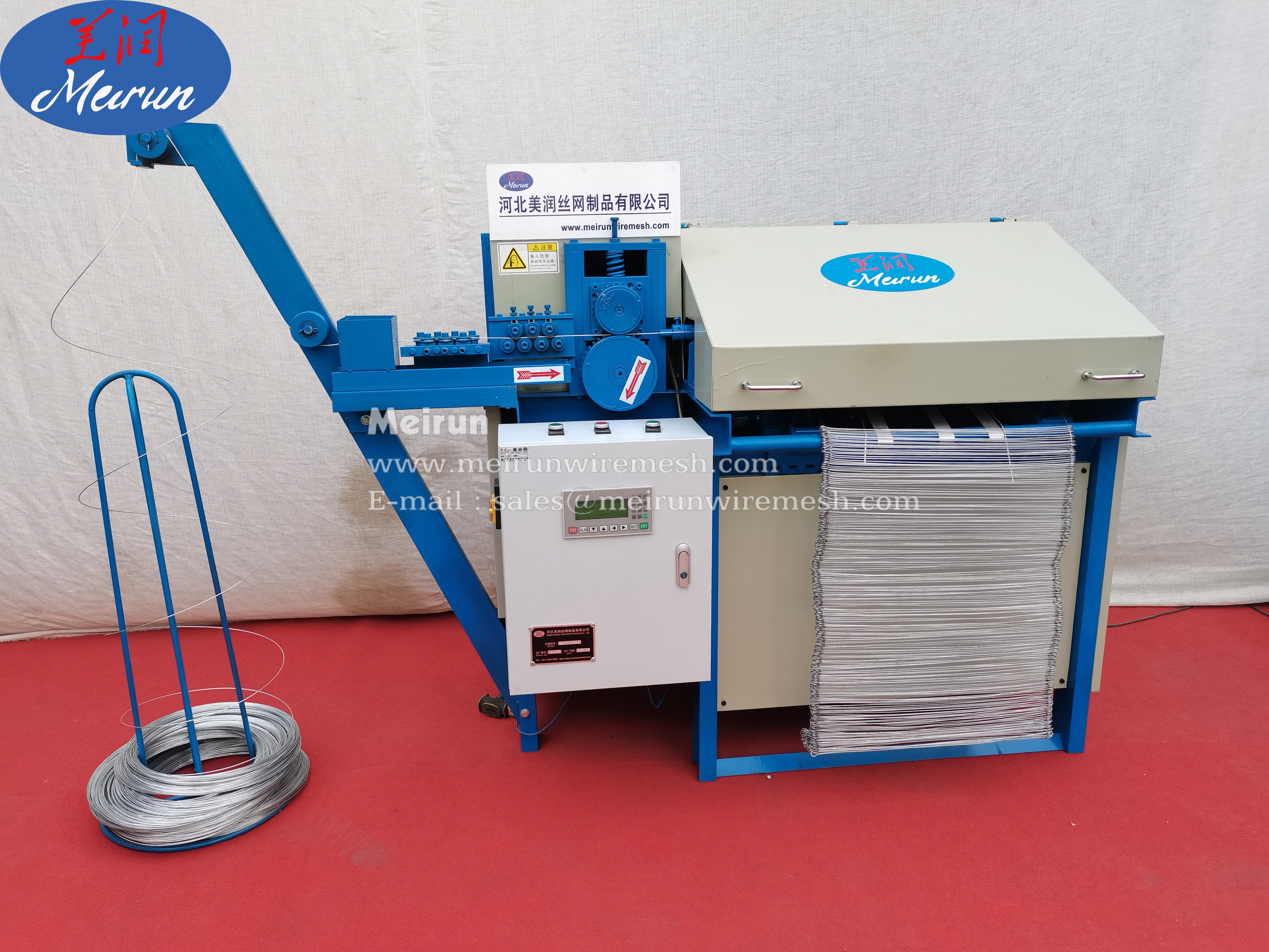 2022 Hebei Meirun High Quality Welded Loop Tie Wire Machine Automatic Loop Tie Wire Machine Construction Materials