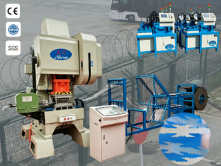 PLC Control Razor Barbed Wire Machine Designed for Manufacturing-High Security Fencing Material