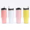 20oz 30oz Stylish Insulated Stainless Steel water Bottle printed mental straw thermos Tumbler