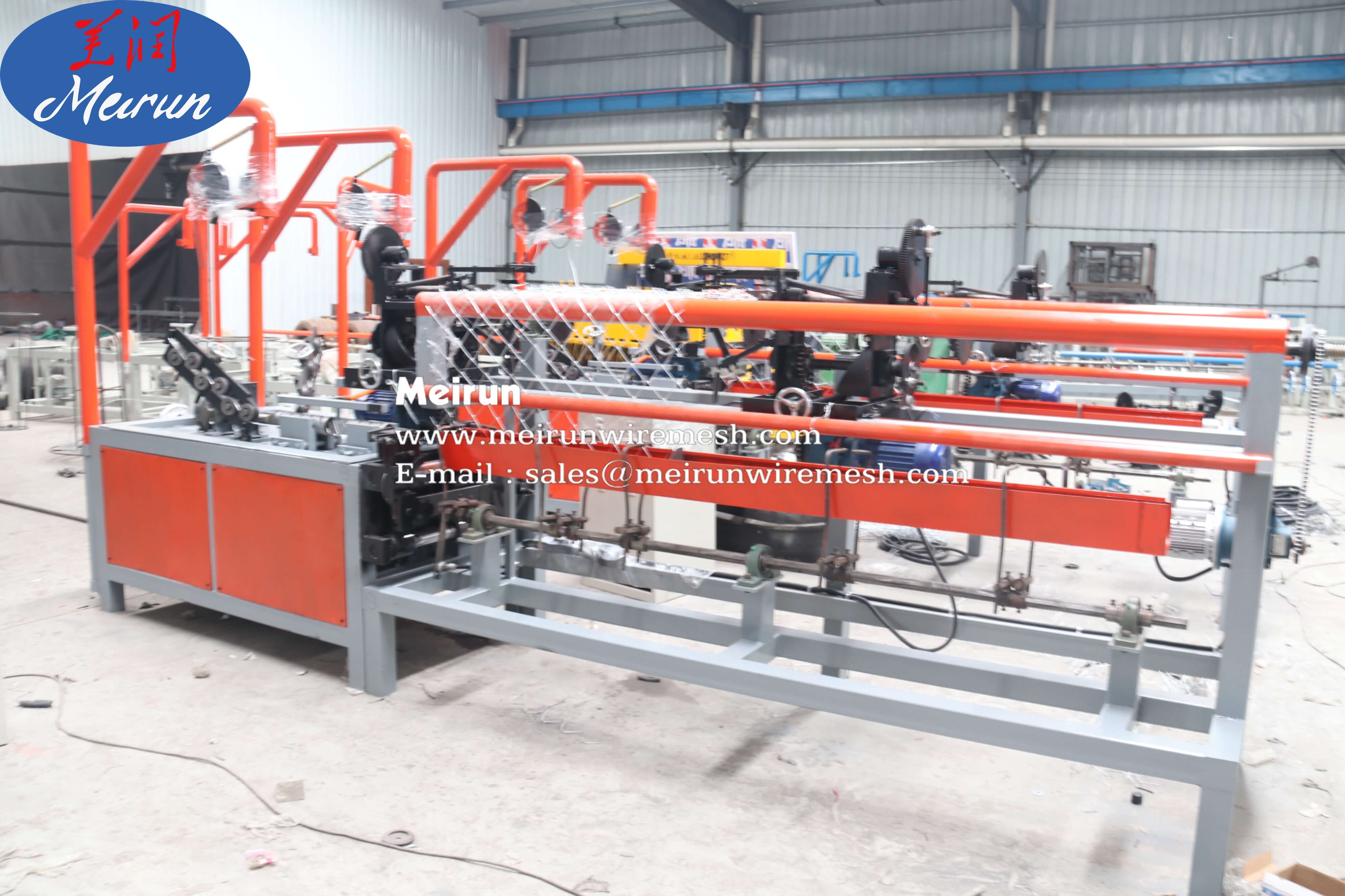  PVC Diamond Mesh Chain Link Fence Making Machine