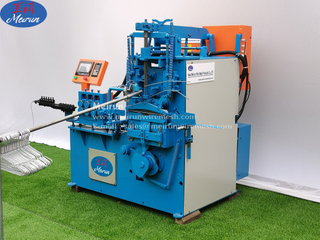 Semi-auto clothes wire hanger making machine for laundry
