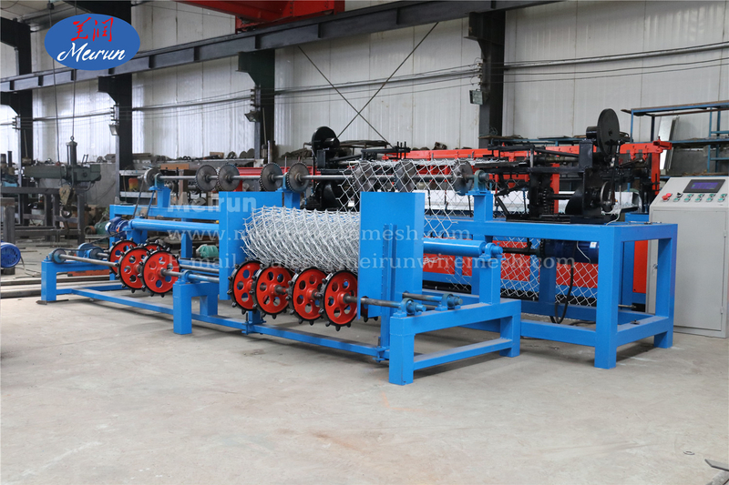 Single wire Chain Link Fence Double Spiral Diamond Wire Mesh Making Machine
