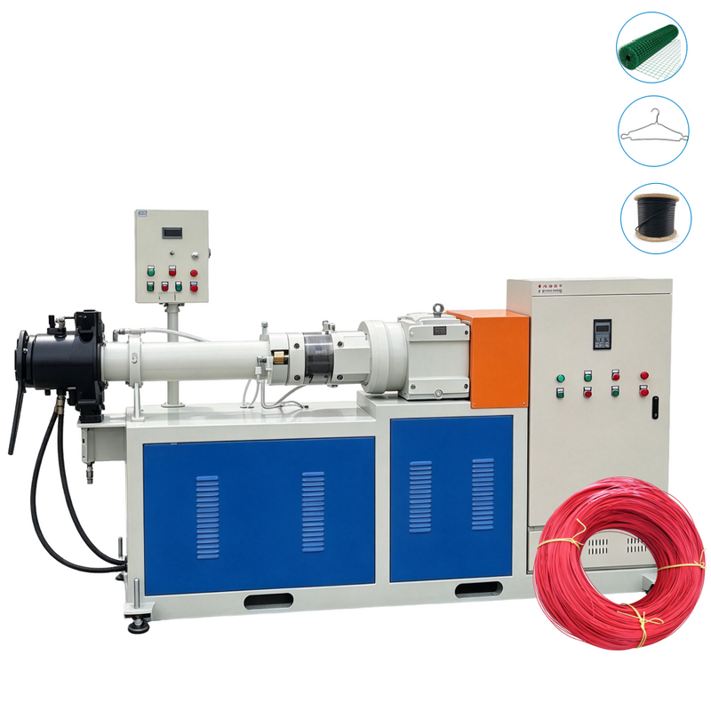  High Capacity PVC Plastic Wire Coating Machine - Industrial Metal Coating Machinery