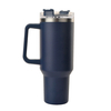 40oz Double Wall Vacuum Insulated Stainless Steel Tumbler with Handle Straw Lid Powdered Coated Wholesale Bulk