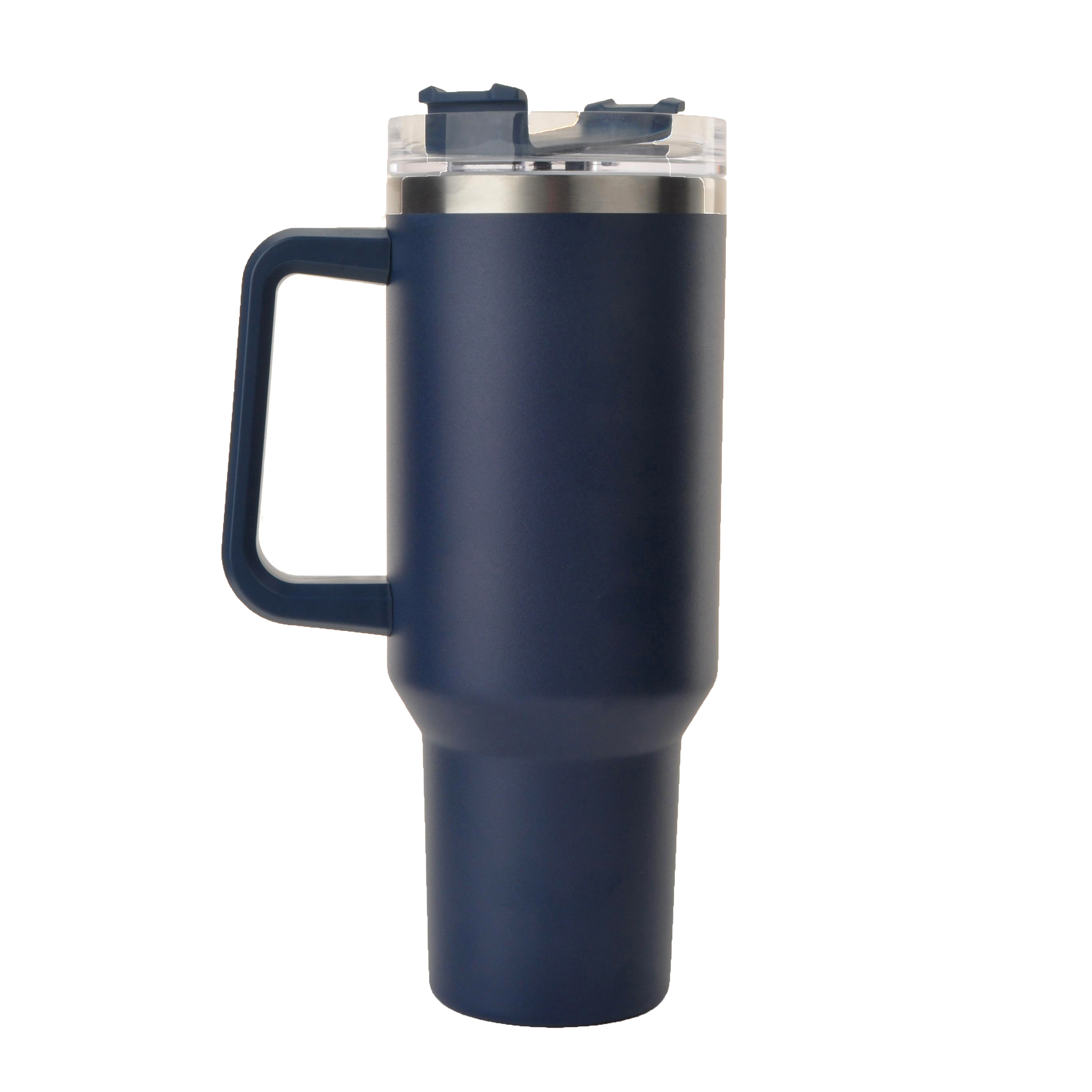 40oz Double Wall Vacuum Insulated Stainless Steel Tumbler with Handle Straw Lid Powdered Coated Wholesale Bulk