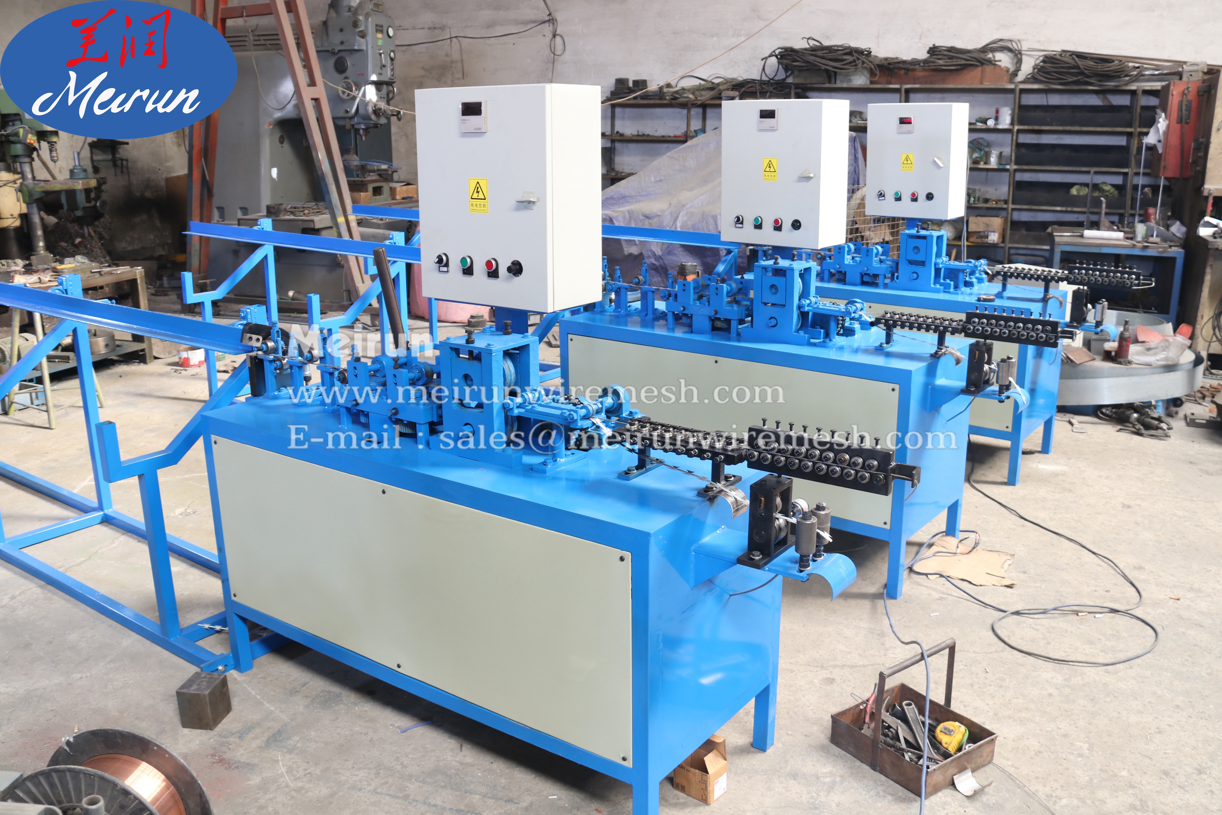 Barrier Concertina Razor Barbed Wire Fence Making Straightener And Cutting Machine 
