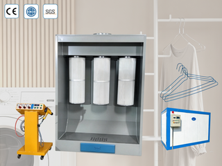 Semi-Automatic Clothes Hanger Electrostatic Powder Spary Coating Machine with Recycle System