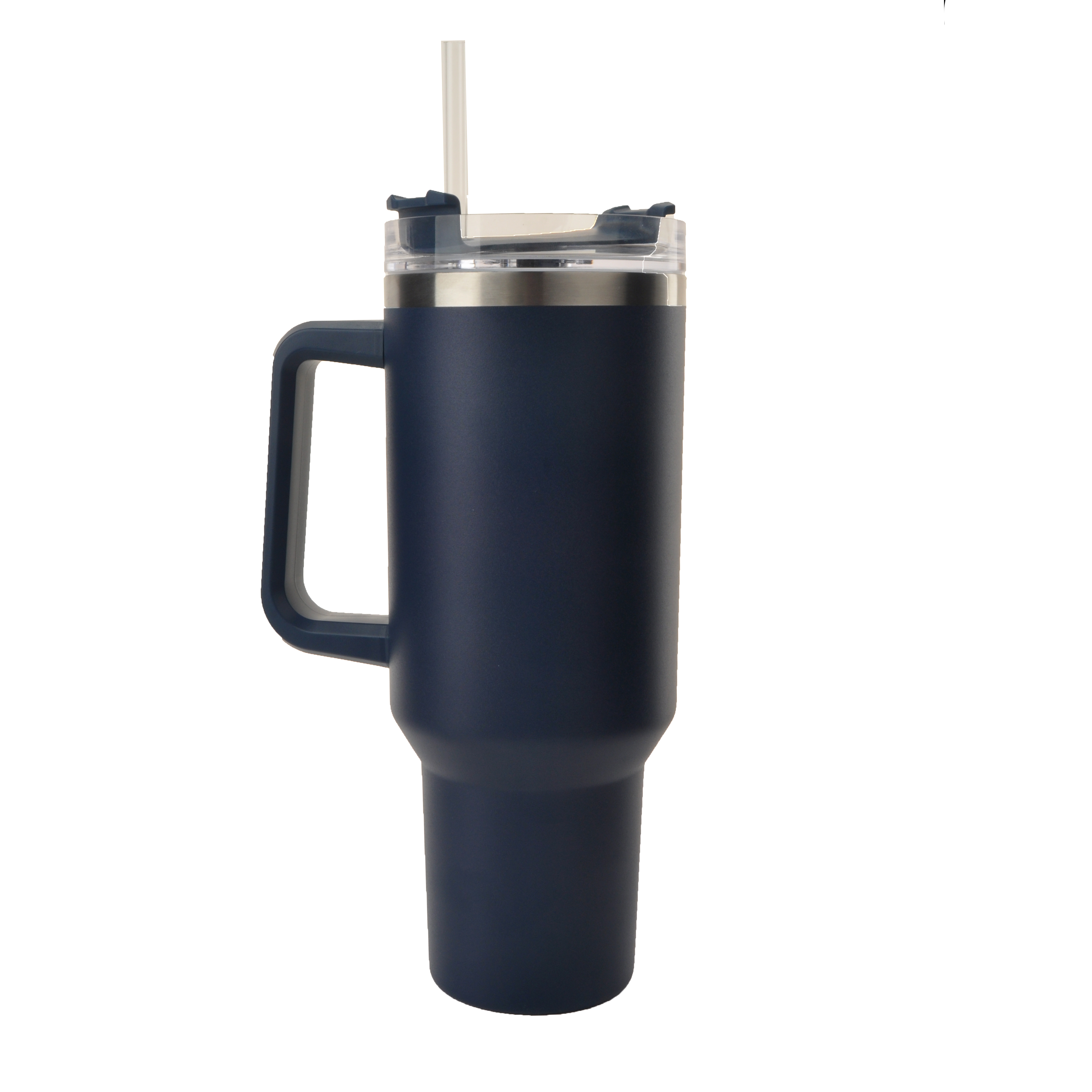 40oz Double Wall Vacuum Insulated Stainless Steel Tumbler with Handle Straw Lid Powdered Coated Wholesale Bulk