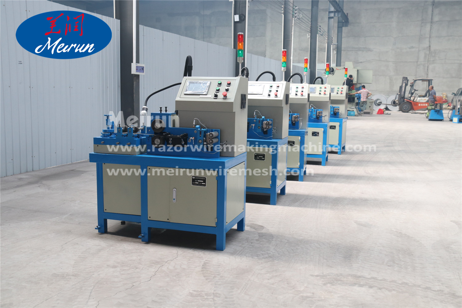 Barrier concertina razor barbed wire fence making machine