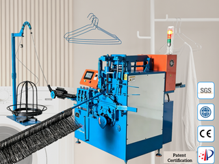 Modern Durable & Lightweight Plastic Coated Wire Hanger Forming Machine with PLC Control System