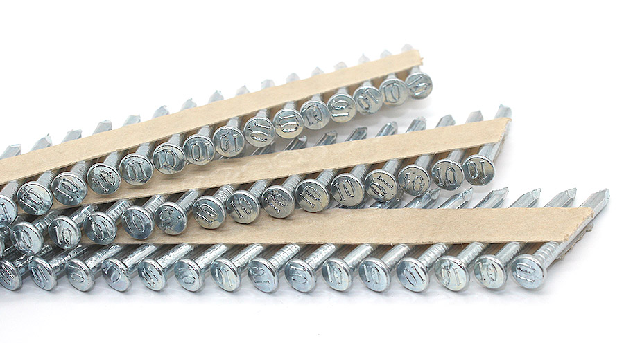 Clous assembl&eacute;s en papier &agrave; 34 degr&eacute;s