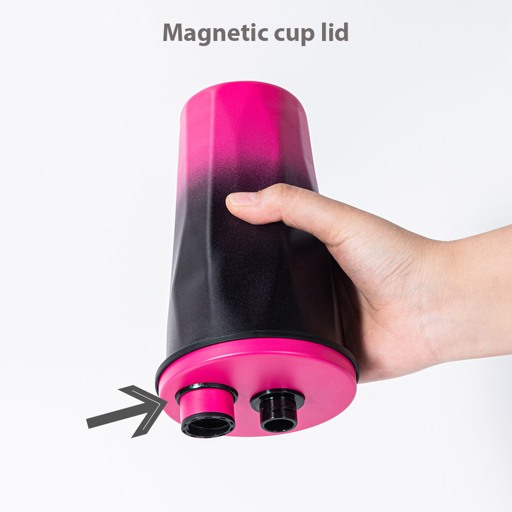  Custom vacuum insulated 304 stainless steel thermal coffee mug tumbler with magnetic lid and foldable straw