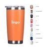 Wholesale 20oz Blank Insulated Double Wall Stainless Steel Powder Coated Tumbler Coffee Mug with Lid for Car Travel